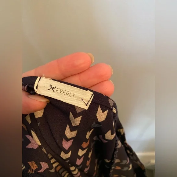 Everly patterned blue/purple dress, size M - Picture 2 of 5